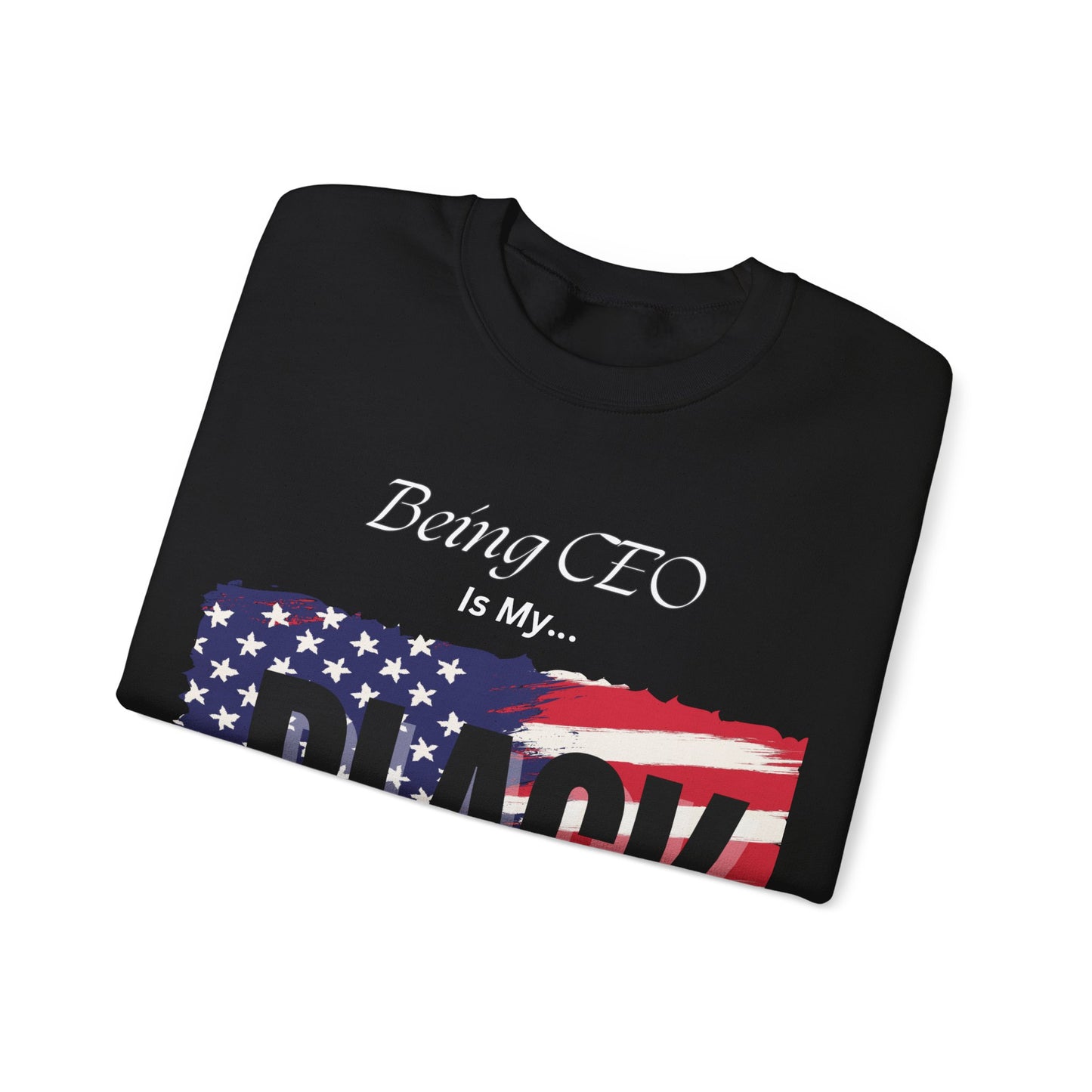 Signature_CEO Blk Job Unisex Heavy Blend™ Black Crewneck Sweatshirt