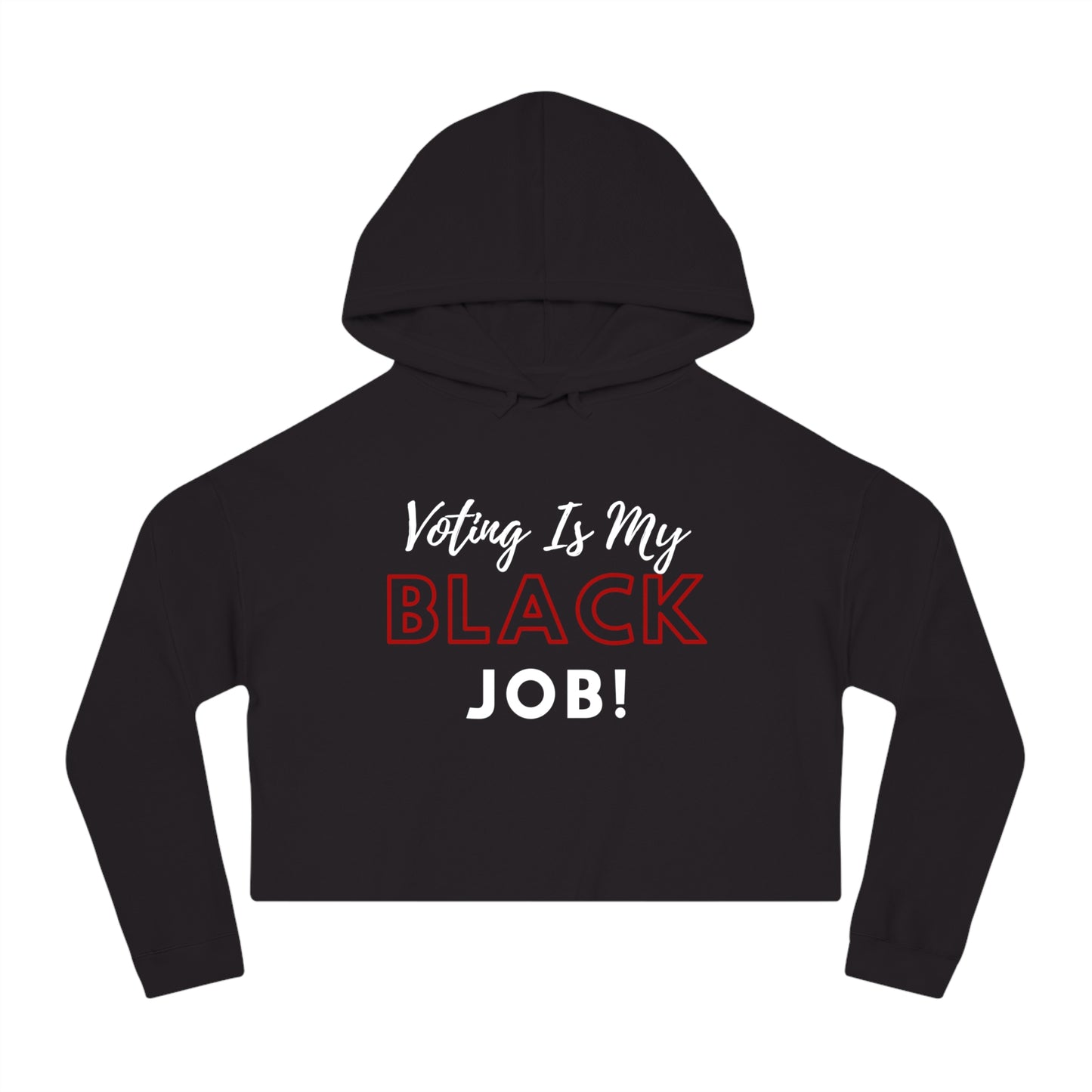 Signature BLK Job Cropped Black Hoodie