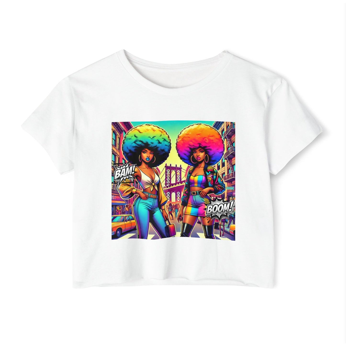 Alter Ego Bam & Boom Colorful Crop Tee