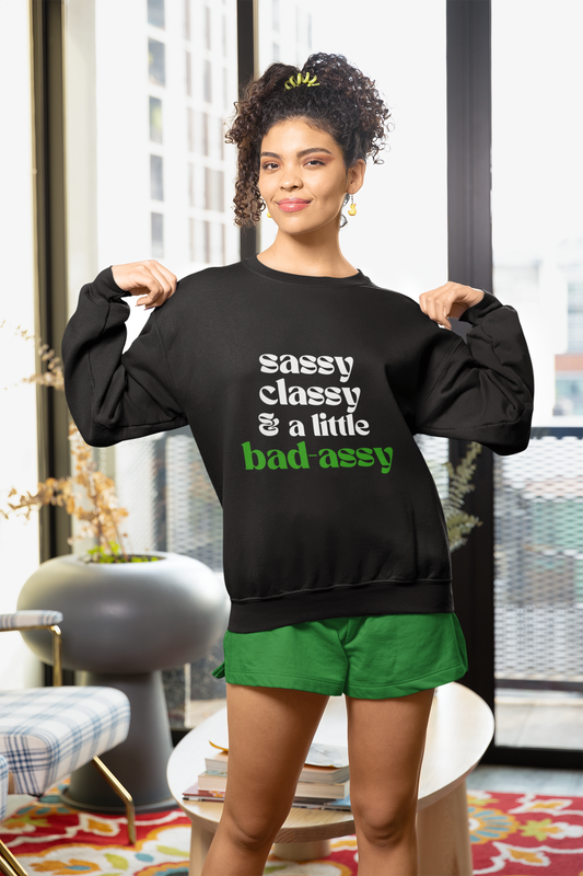 Sassy Green Statement Sweatshirt